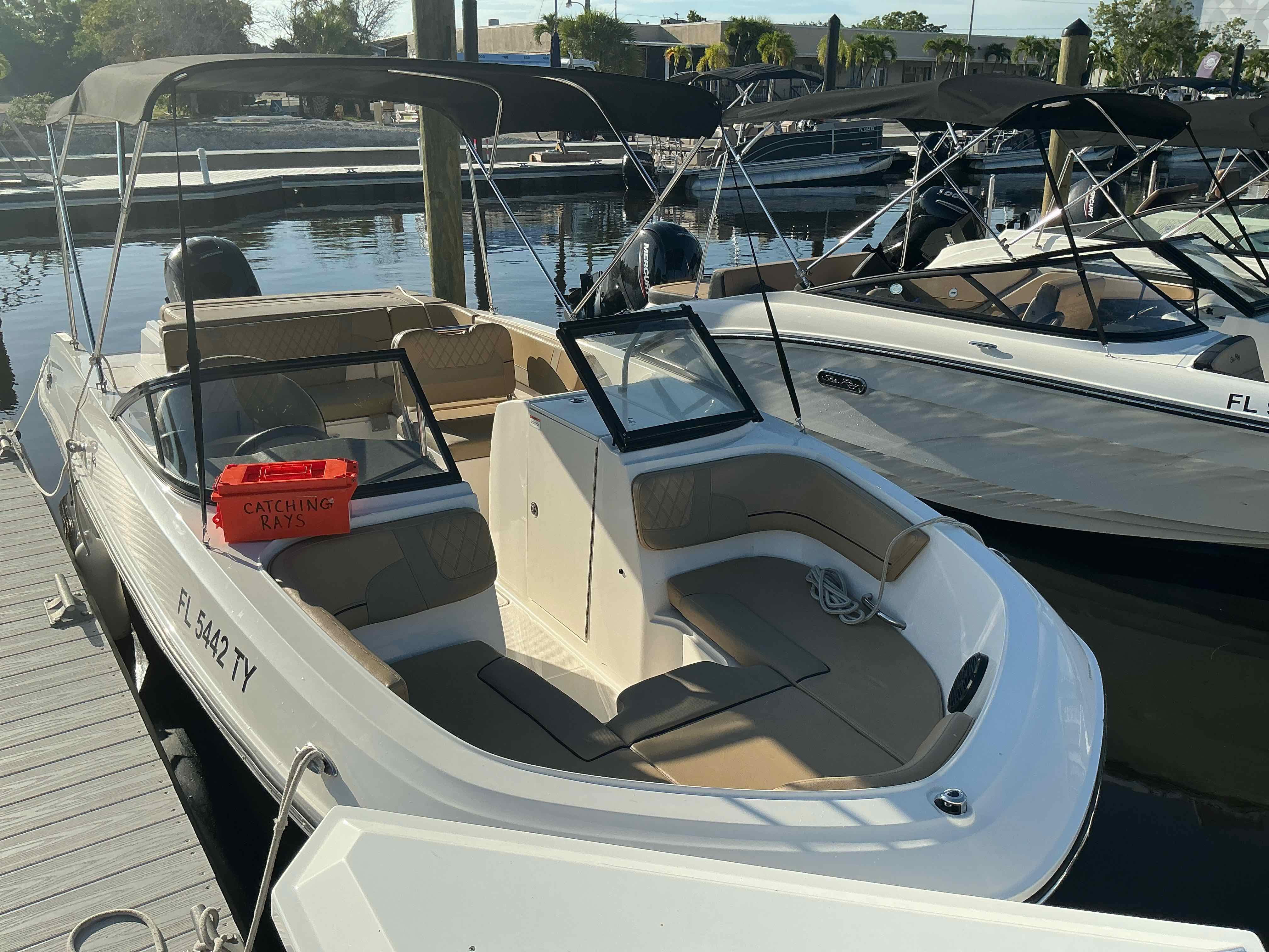 CATCHING RAYS (22' Bayliner VR6 150 HP-Cruising)