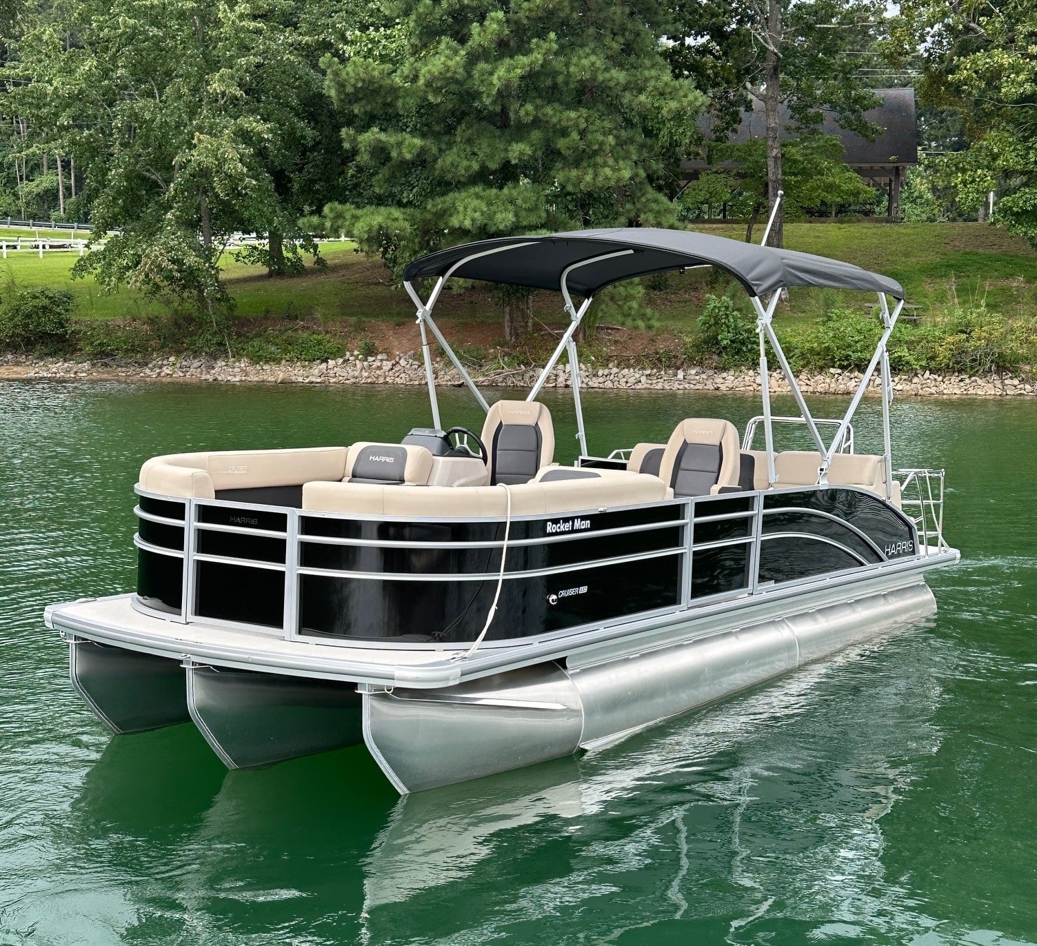 ROCKET MAN (23' Harris Tritoon 150 HP- Fishing or Cruising)
